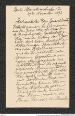 k.k. naturhistorisches Hofmuseum, Intendanzakten 1885-1896 (Hauer), Aktenzahl Z.593/1893, Seite 5